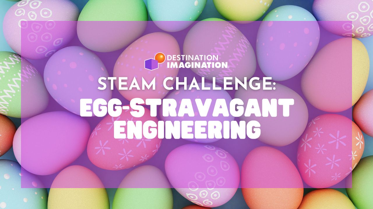 A large group of pastel-colored eggs with an Easter-theme.